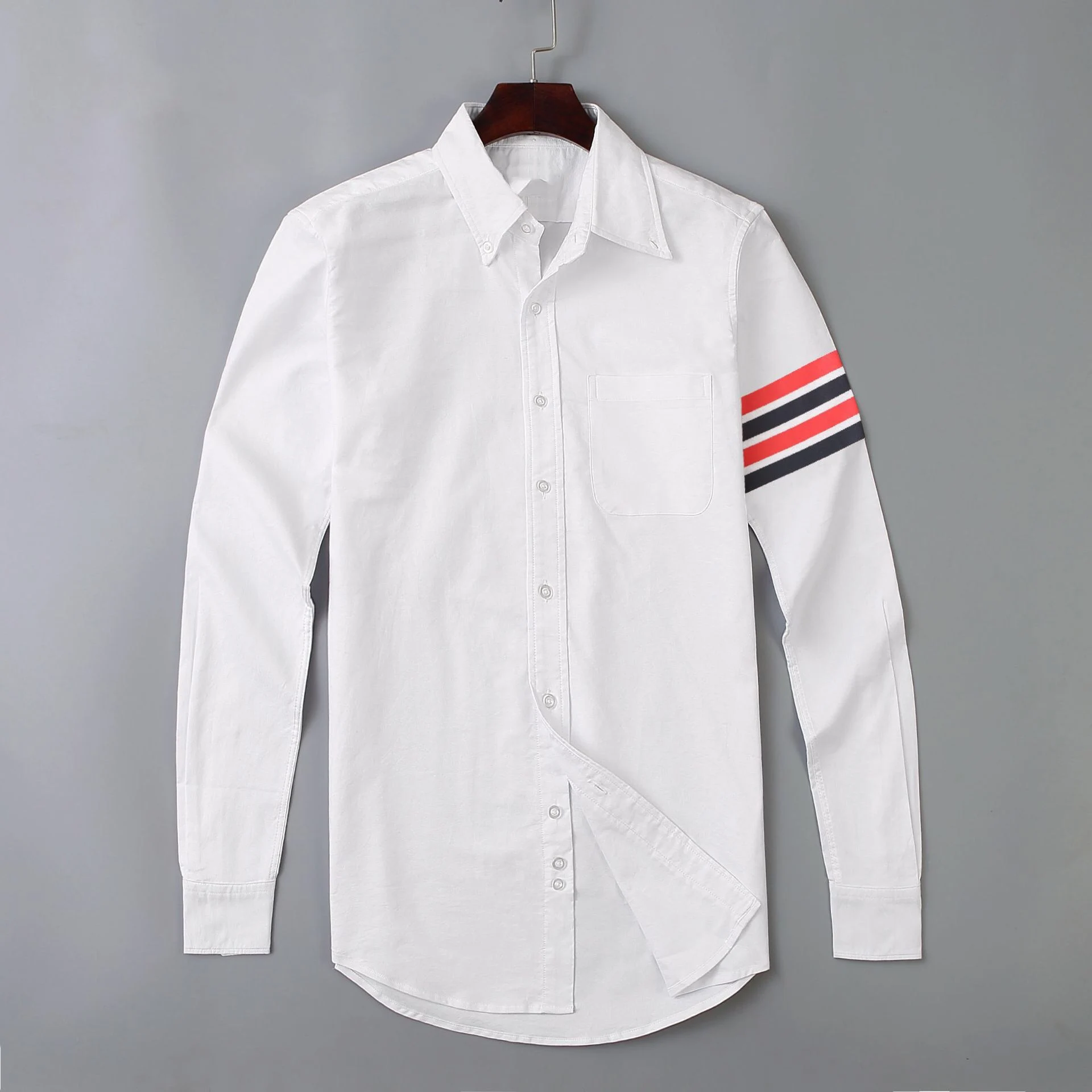 

2021 Women Long Sleeve White Shirt Casual Fashion Oxford High Quality Top Business Slim Turn Down Collar Striped Solid