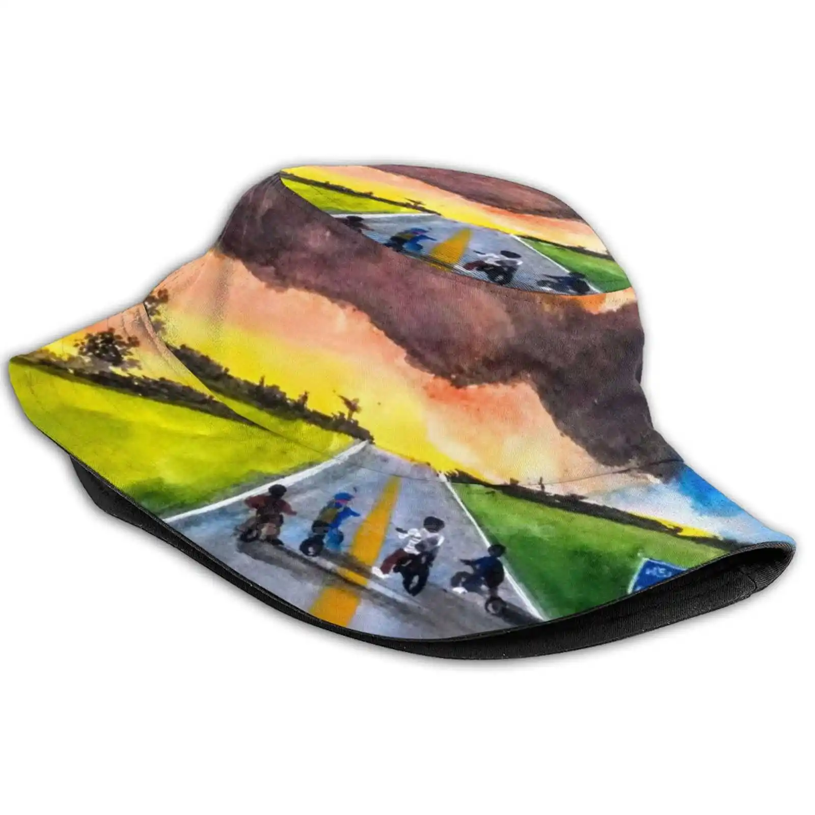 

Flat Top Breathable Bucket Hats Top Painting Phone Cover