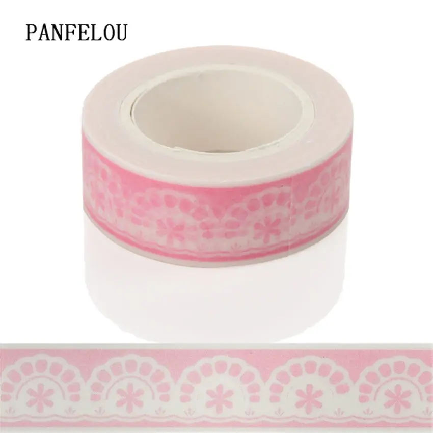 

PANFELOU 1,5 см x 10 м красный бутон шелковые разделительные наклейки границы маскировки клейкая бумага васи лента DIY Скрапбукинг ручная учетная з...