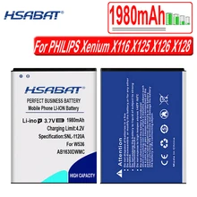 Аккумулятор HSABAT AB1630DWMC 1980ма · ч для PHILIPS W536 W635 W6350 CTW536 X2560 T539 D633|battery