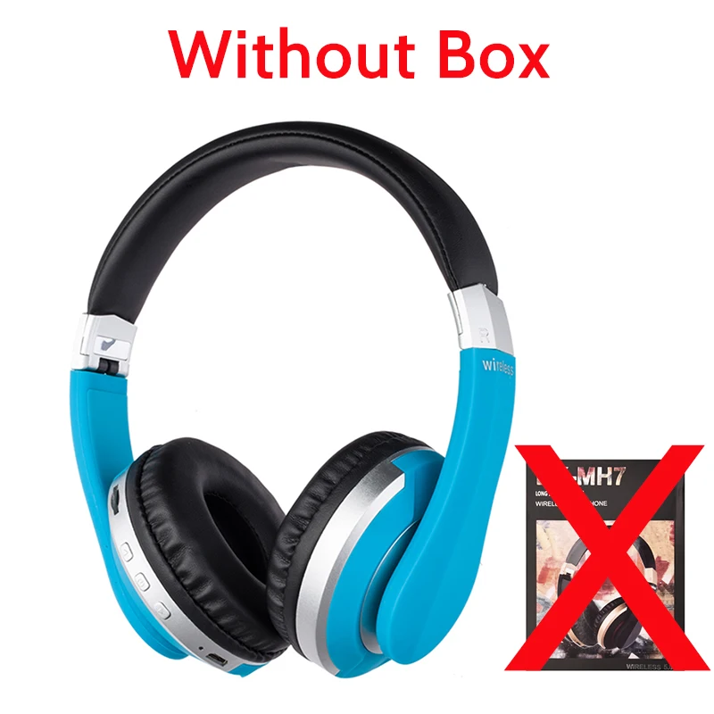 Blue without Box Bluetooth наушники 5,0 Беспроводные наушники с Bluetooth наушники Проводная гарнитура с микрофоном для мобильного телефона для бега - Цвет: Blue without Box