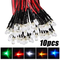 10pcs mixed colour led bulb lamp 5mm leds pre wired light 12v 20cm