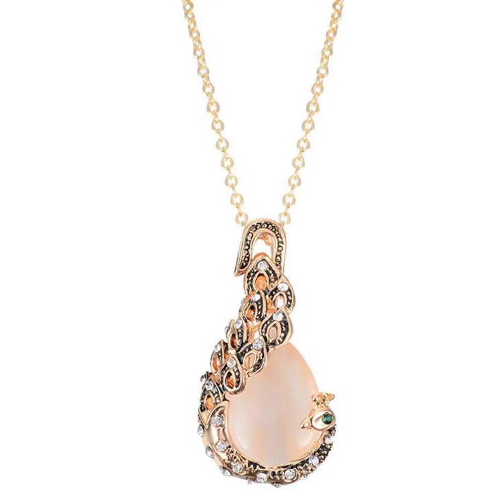 Павлин капля искусственный опал ожерелье серьги набор Мода роскошный модный