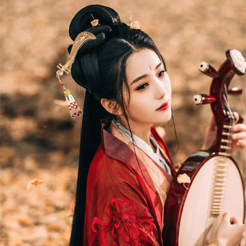 Старинная расческа Пипа женские Украшения Hanfu головной убор старинная шикарная