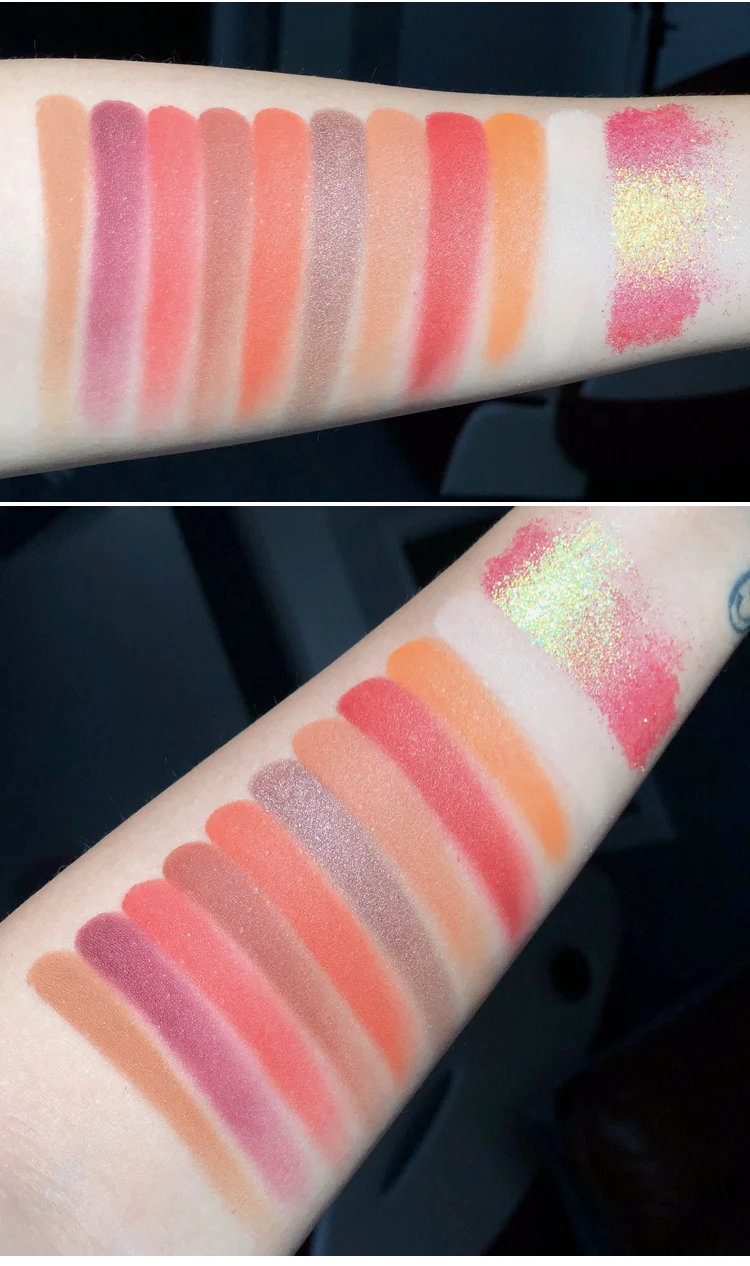 

Shimmer Matte Eyeshadow Palette 11 Color Holographic Nude Glitter Pigment EyeShadow Pallete Long Lasting Cosmetic Makeup Palette