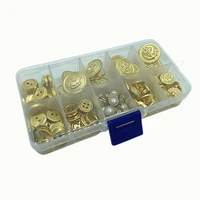 100pcsbox flatback shank button round golden button for clothes sewing button decorative jeans overcoat blazer diy 8 20mm dia