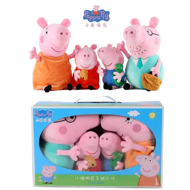 Милая семейная плюшевая кукла 19/30 см Свинка Пеппа маленький Джордж украшение