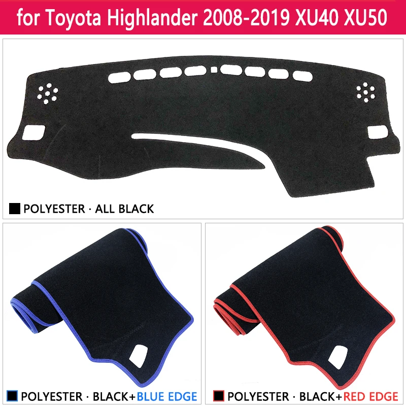 Для Toyota Highlander 2008 ~ 2019 XU40 XU50 Kluger Противоскользящий коврик на приборную панель