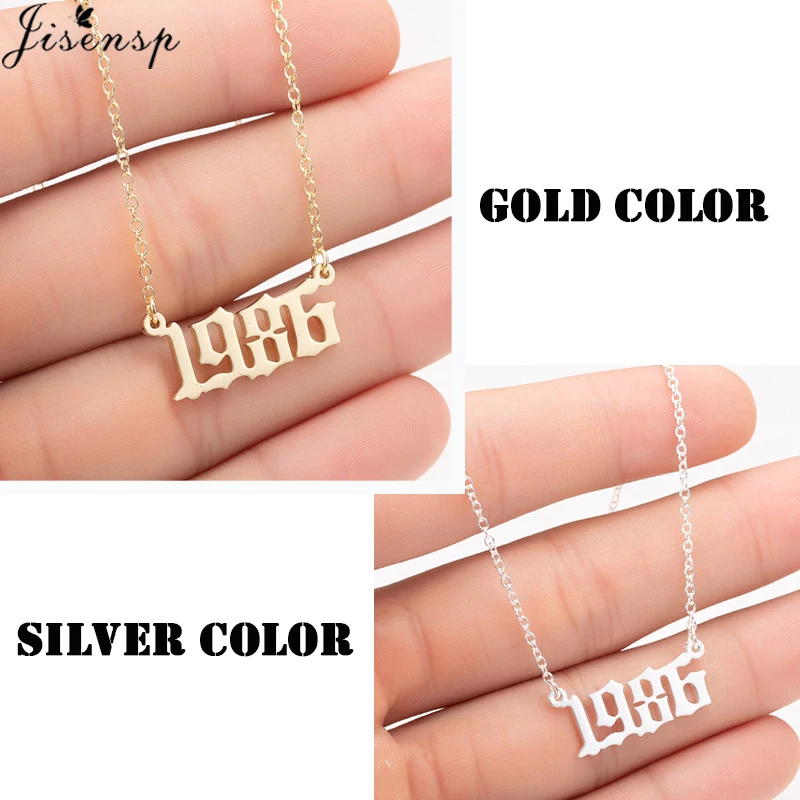 Ожерелье с кулоном для мужчин и женщин цифрой на день рождения юбилей