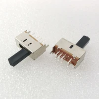 100pcs micro mini sliding on off slide switch 8pin 2p3t toggle power switch control diy electronic parts handle length 15mm