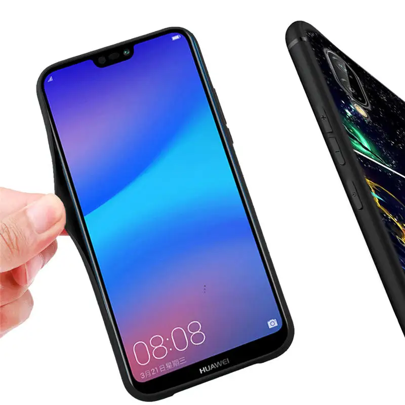 Черный силиконовый мягкий чехол Rick and Morty для huawei mate 20 10 P30 P20 Pro P10 P9 P8 Lite P Smart