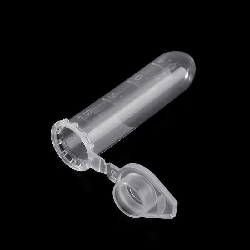 

100Pcs 2ml Clear Plastic Vials Container Snap Cap Centrifuge Tubes Vials Sample Lab Container
