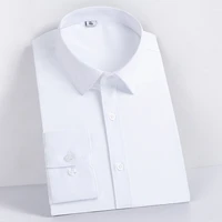mens wool texture white shirt mens long sleeve shirt s 4xl spring and autumn models with single breaste buttons for men