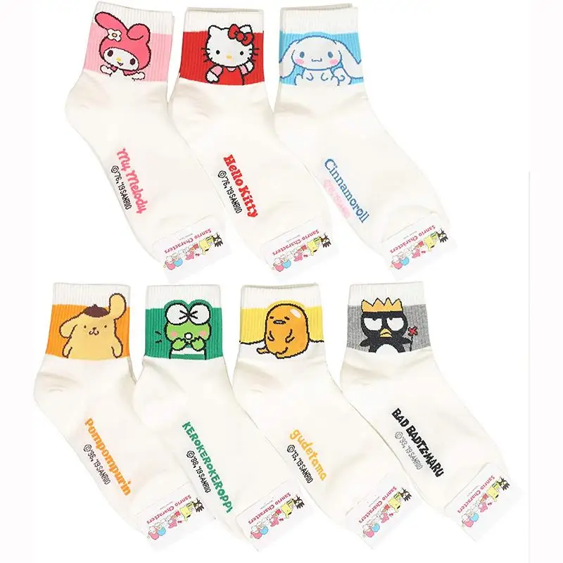 Носки женские хлопковые средней длины с мультяшным принтом Моя Мелодия |