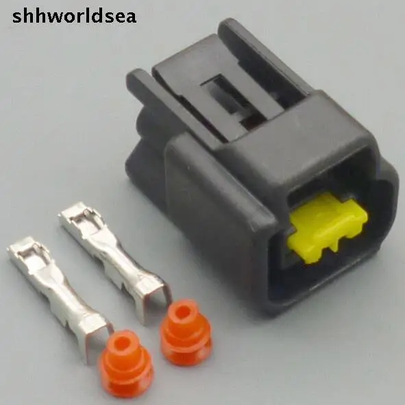 

worldgolden 5/30/100sets kit 2.3mm 2p 2pin high voltage Ignition coil plug auto wire connector FW-C-2F-B