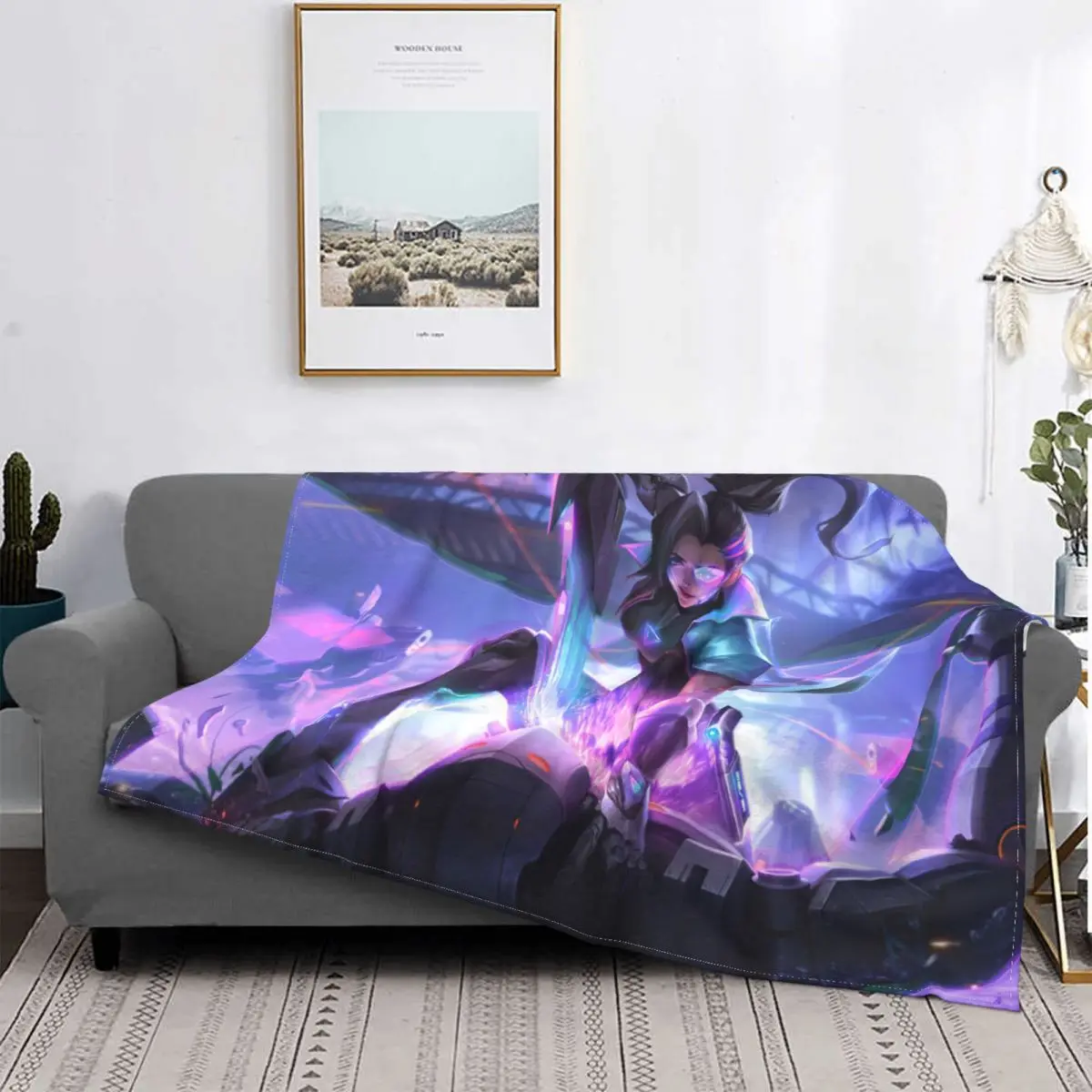

League of Legend Lonian Moba Game Blanket Flannel Spring Autumn Tribe Warm Throws For Winter Bedding