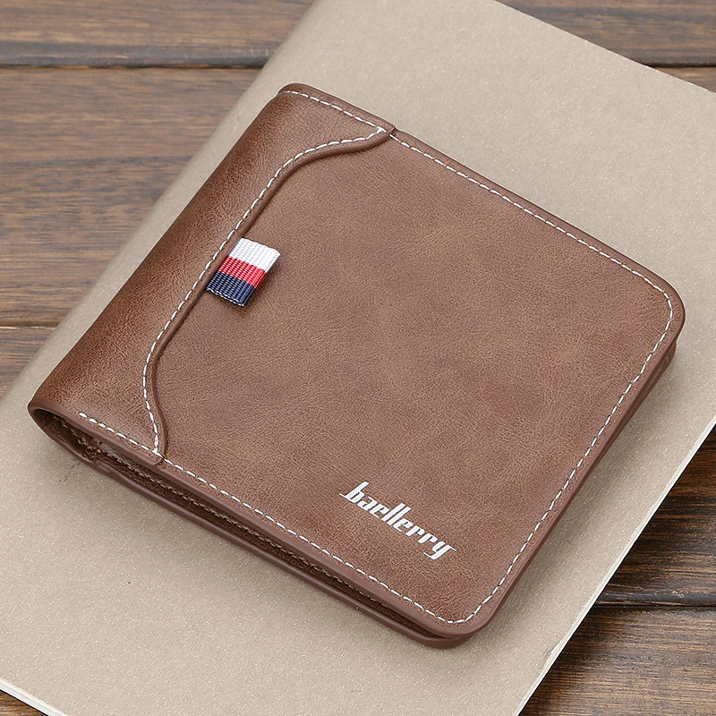 Кошелек мужской из искусственной кожи модный двойной держатель для карт