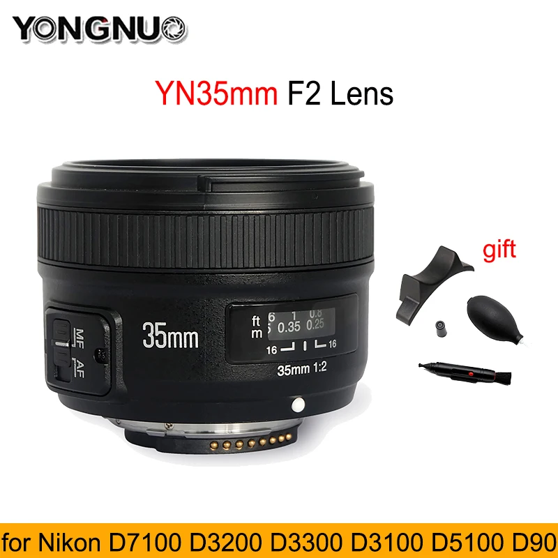 Объектив YONGNUO YN 35 мм F2.0 широкоугольный объектив с большой апертурой и автофокусом