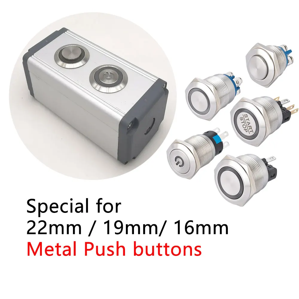 Водонепроницаемый алюминиевый кнопочный выключатель корпус с тремя отверстиями