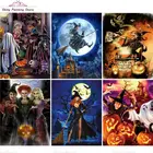 Алмазная 5D живопись сделай сам, темная ведьма, Хэллоуин, полноразмерная круглая вышивка, алмазная вышивка, украшение для дома на Хэллоуин, подарок ручной работы