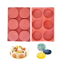 new 6 cavity cylinder silicone cake mold cookies 3d diy handmade kitchen reuse baking tools decorating mousse making mould