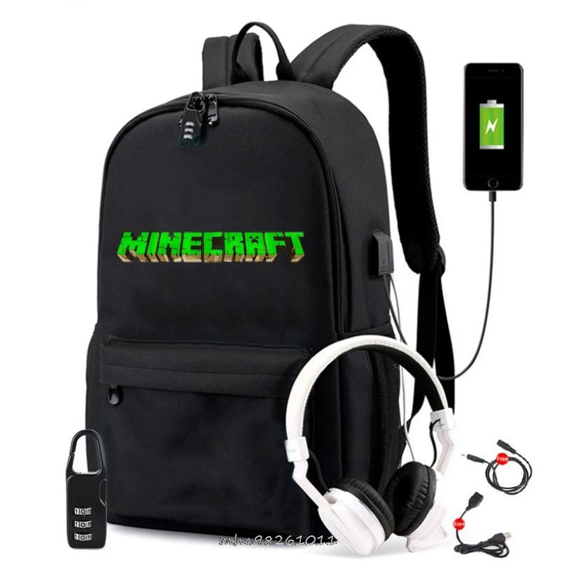Школьные ранцы Minecraft для девочек женский рюкзак школьные сумки с принтом Женская