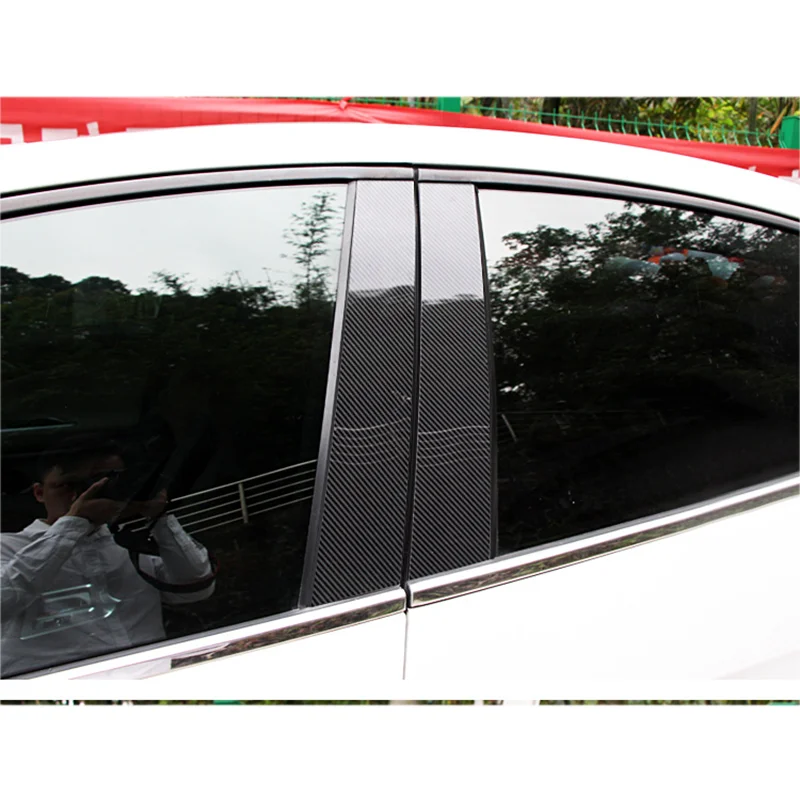 Столбы столбов из углеродного волокна 6 шт. накладки на дверь подходят для Honda Civic