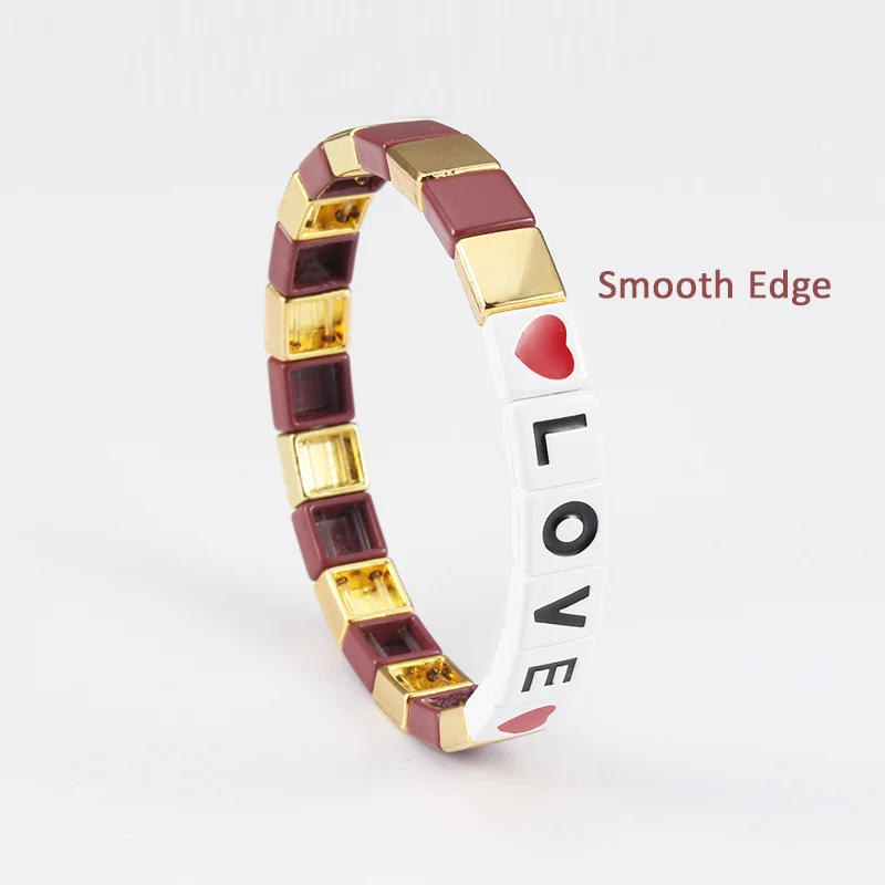 Браслет с надписью LOVE Initial для пар браслет буквами алфавита и тилой шармами