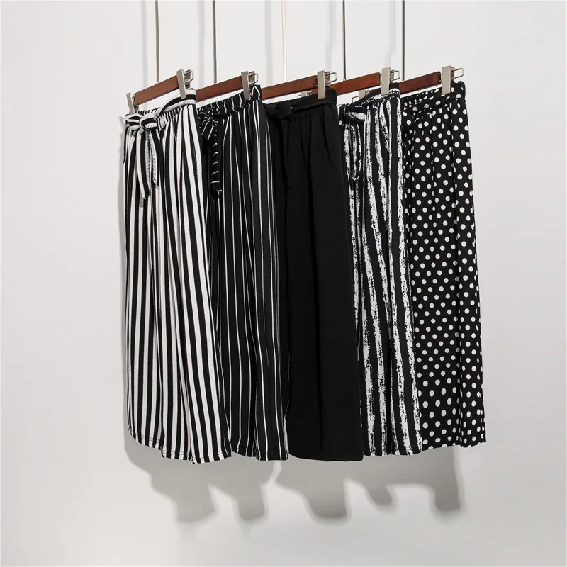 

2019 New spring autumn Fashion Belted Pants Women Elegant Loose Long Pants High Waist Wide Leg Pants cc1853