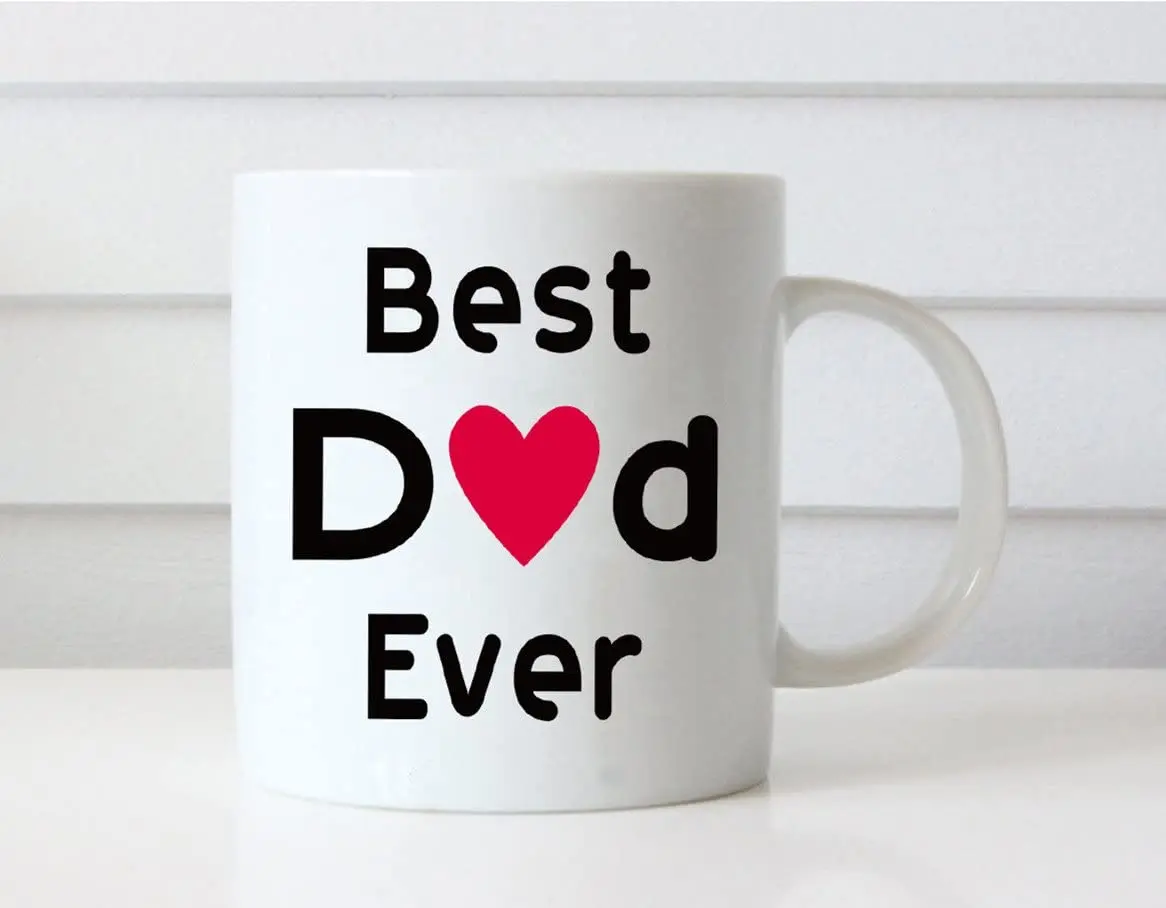

MAUAG Fathers Day Gifts Best Dad Coffee Mug, Best Dad Ever Unique Birthday Gifts Idea for Dad Father Papa Daddy Cup White, 11 Oz