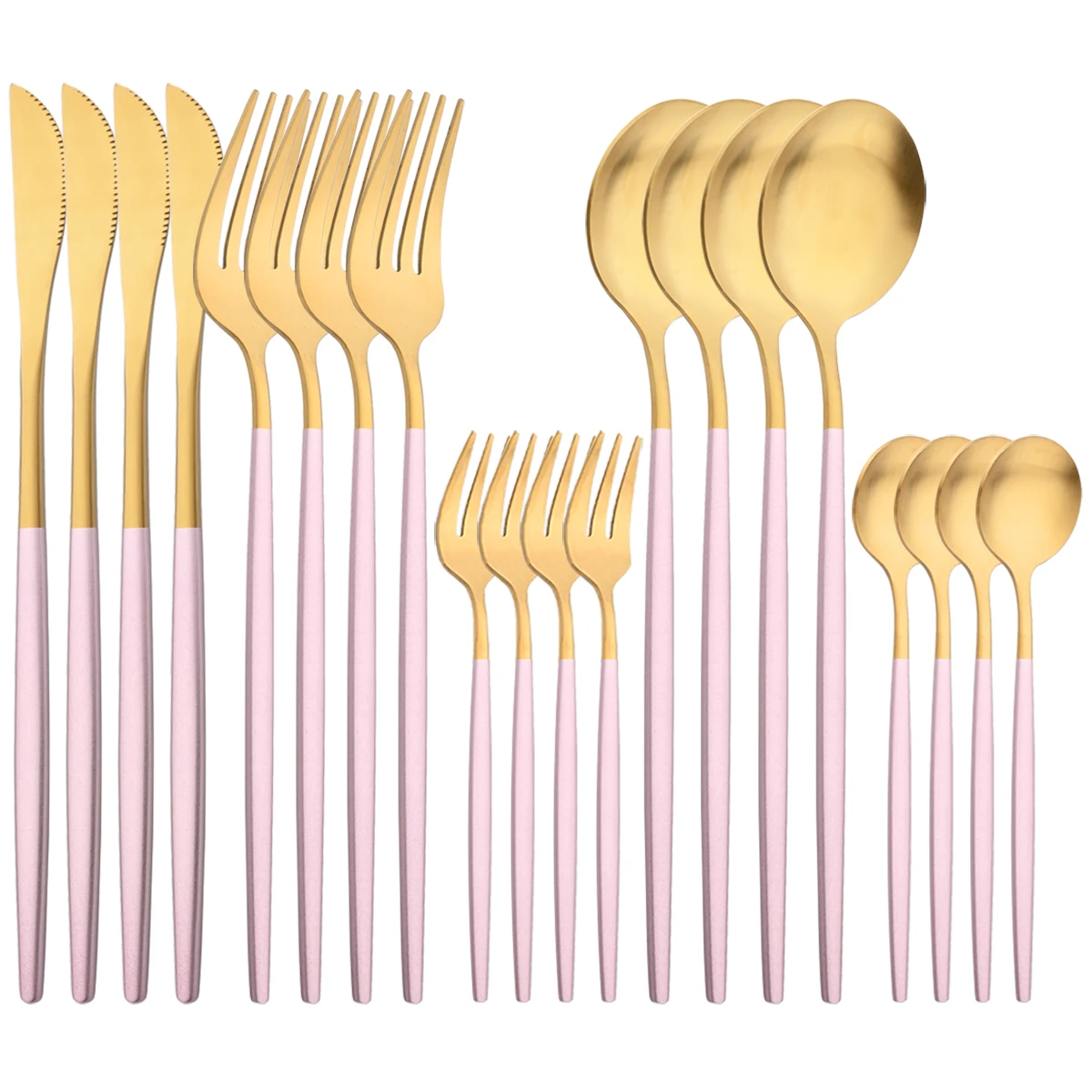 

20 шт., набор столовых приборов из нержавеющей стали