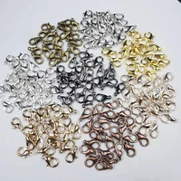 100pcs lobster clasps for bracelets necklaces hooks chain closure findings accessories for jewelry making wholesale