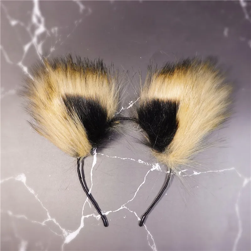 

Real Fox Tail Bow Metal Butt Neko Cat Ears Headbands Anal Plug Erotic Anime Cosplay Accessories Adult Sex Toys for Couples