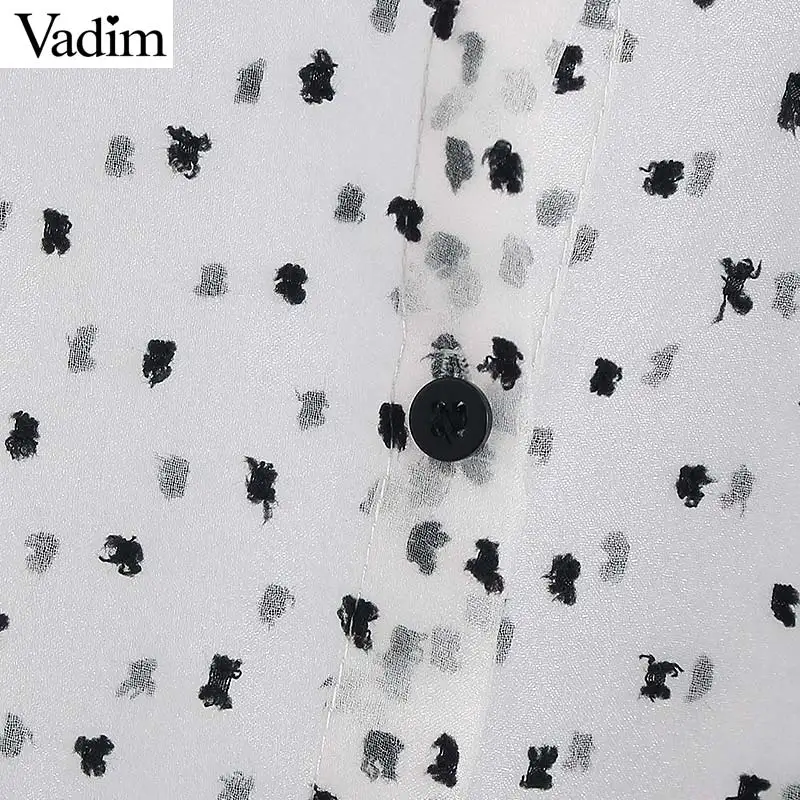 Vadim Женская стильная шикарная блузка с принтом рукав-фонарик женская