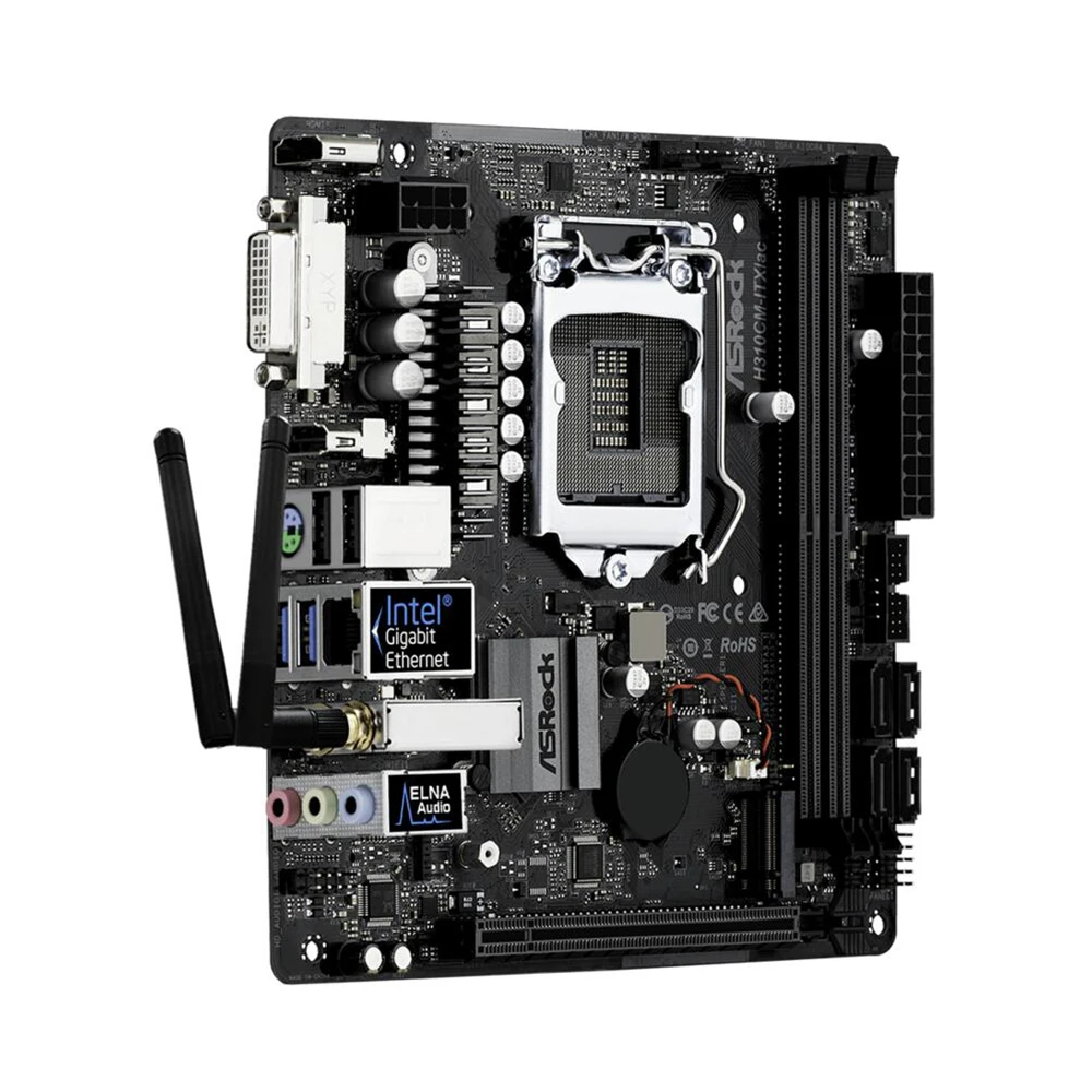 ASRock Новый H310CM ITX/ac Поддержка NVME материнская плата мини itx Intel 310 Чипсет 4 * SATA 6 ГБ/сек.