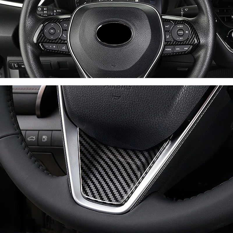 ABS матовое/углеродное волокно для Toyota Crown HG 2018 2019 аксессуары кнопки на рулевое