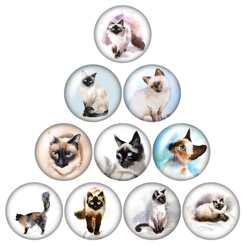 Новые милые кошки любовь питомец Луна бабочка кошка 10 шт. 12 мм/16 мм/18 мм/25 мм