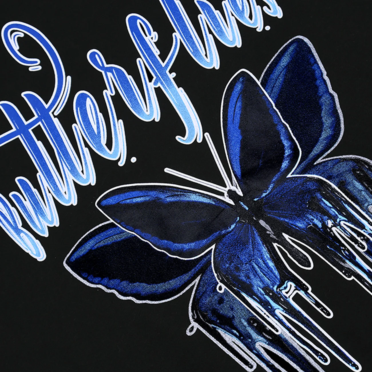 

LACIBLE Hip Hop Streetwear Hoodie Men Loose Blue Butterfiy Printed Fleece Harajuku Hoodie Sweatshirt Winter Cotton Pullover Mens