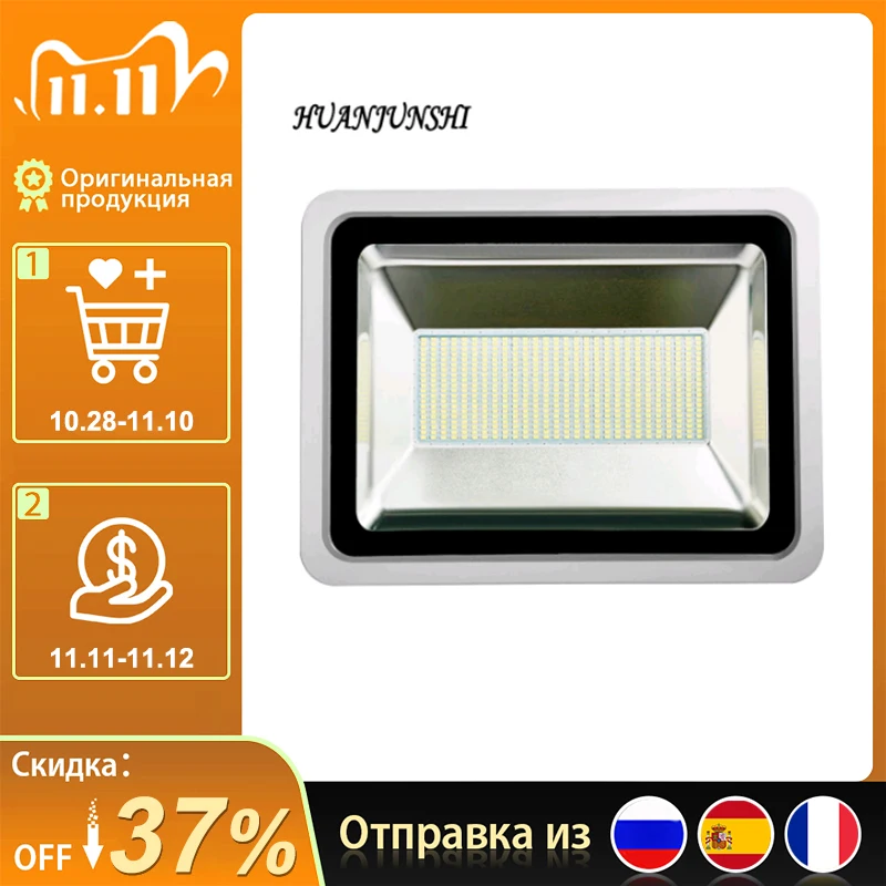 Высокая мощность 220 В Светодиодный прожектор 150 Вт 200 300 500 SMD5730 IP65