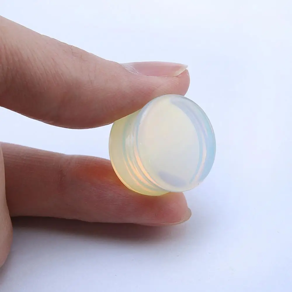 

1Pc Unisex Faux Opal Ear Plug Double Flare Gauge Expander Body Piercing Jewelry
