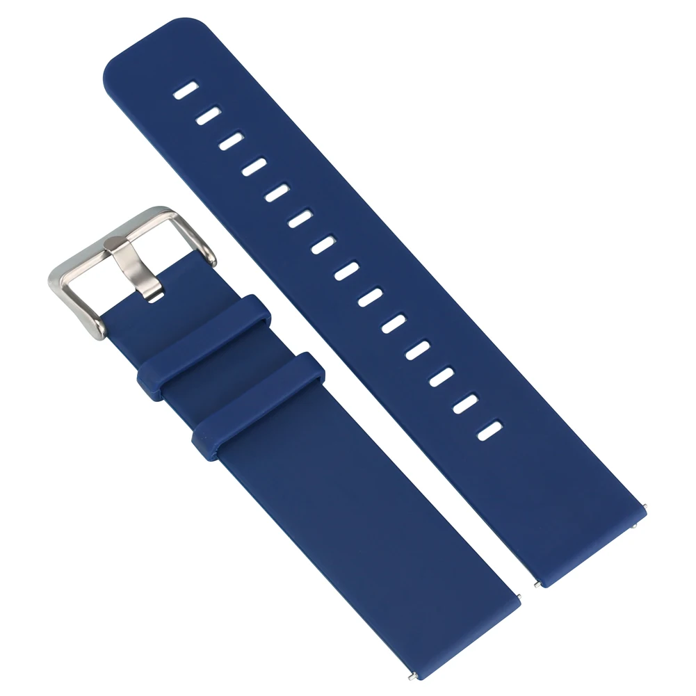 Красочные мягкие силиконовые Ремешки для наручных часов мужчин и женщин 20 мм 22