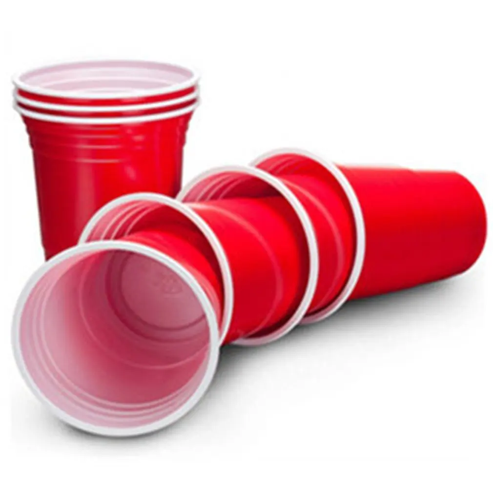 

10pcs 450Ml Red Disposable Plastic Cup Party Cup Bar Restaurant Supplies Household Items For Home Supplies