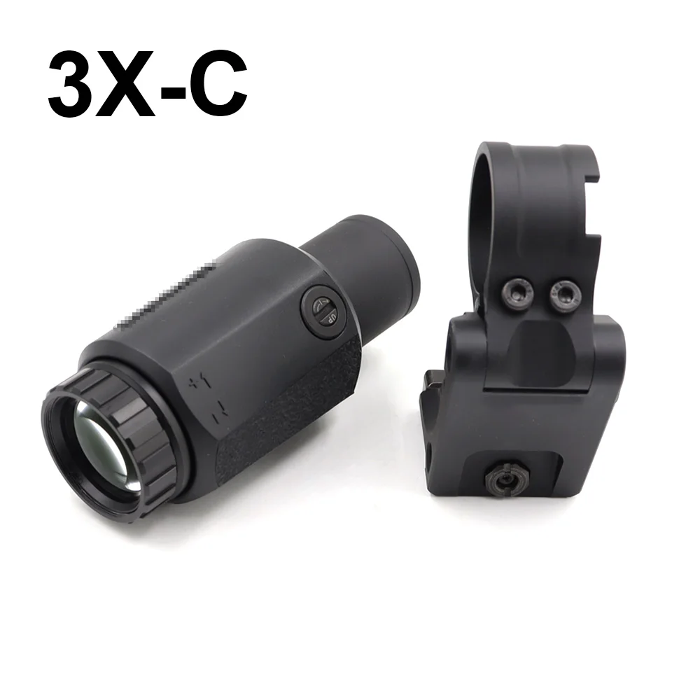 

Tactical Magnifier G33 558 3X-C Optical Sight 3x Magnifier with Flip to Side Weaver Fast FTC Mount Replica for Shooting Hunting