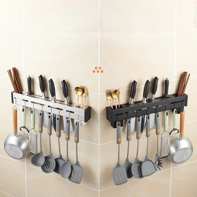 Кухонный блок для ножей из нержавеющей стали настенная полка держатели хранения