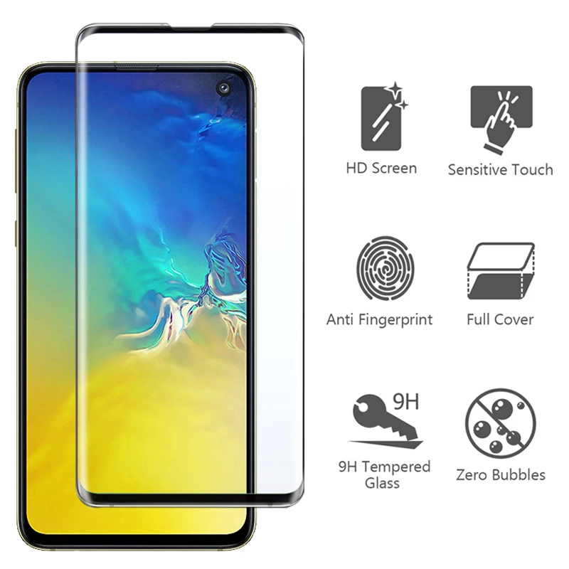

S 10 plus Protective Glass 10e On For Samsung Galaxy S10 S10e 10S 10es S10Plus Screen Protector 3D safety Armored Tempered Glas