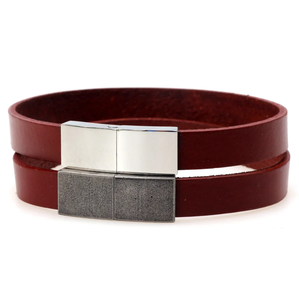 Магнитные застежки из нержавеющей стали отверстие 10*3 мм 2 комплекта кожаный шнур