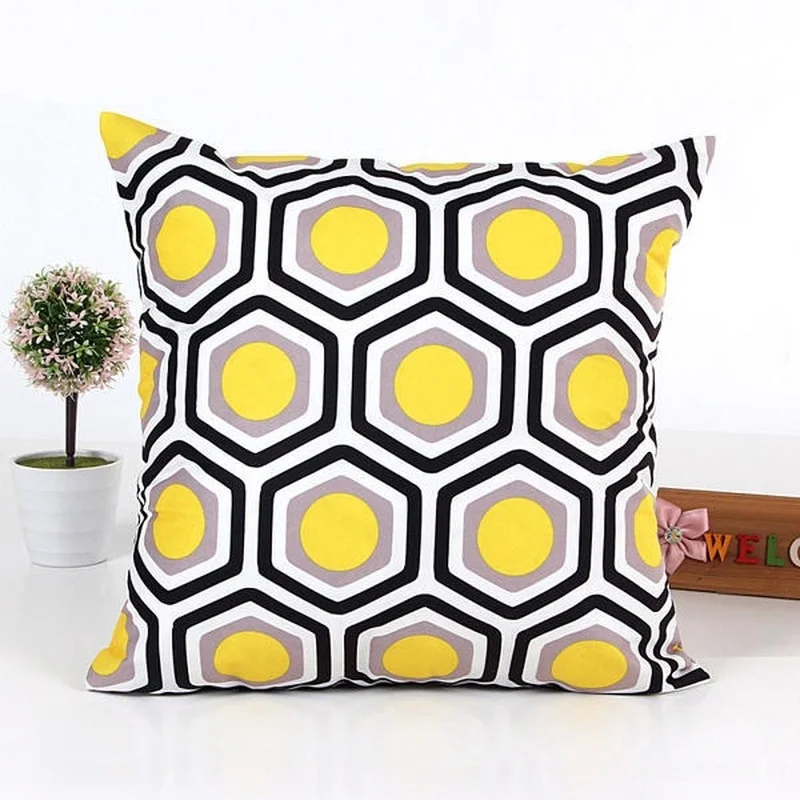Красочные геометрические двусторонние наволочки с принтом мягкие для диванных