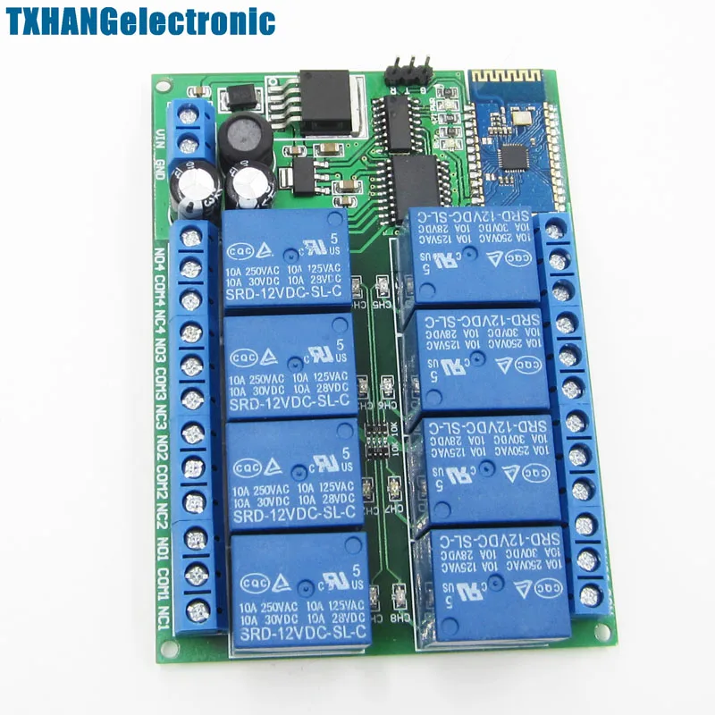 8 каналов 12 в Bluetooth реле Android Мобильный пульт дистанционного управления