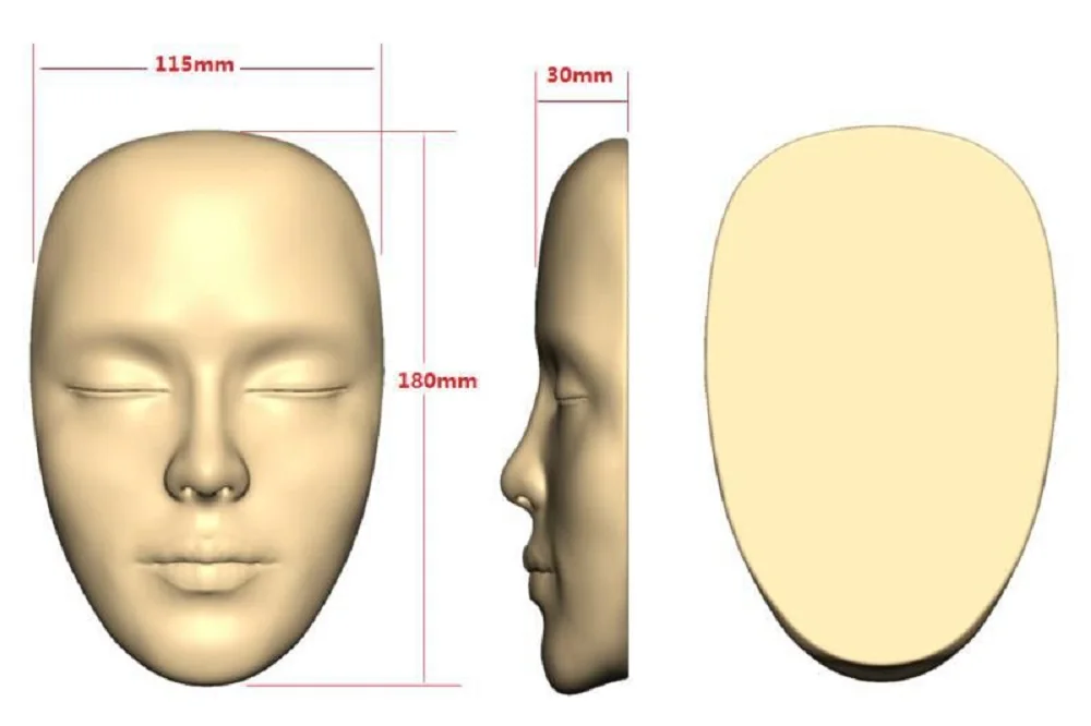 Eyelashes Extension Silicone Practice Head Eyebrow Makeup and Massage Training Mannequin |