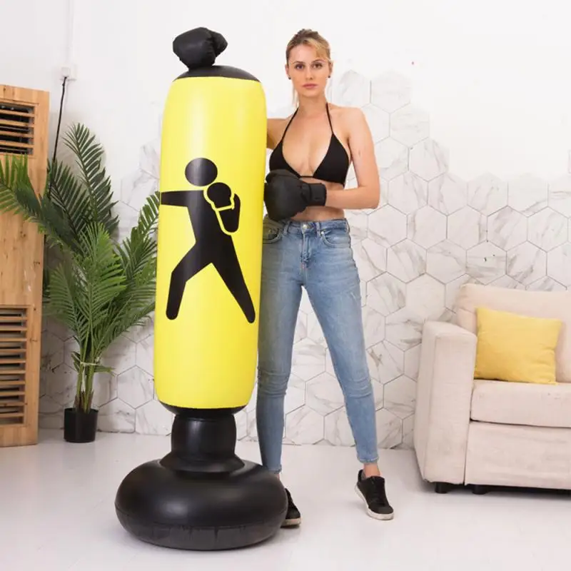 

Inflatable Boxing Punching Bag Adult Children Boxing Punching Kicking Standing Sandbag PVC Fitness Body Building Equipment